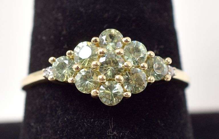 Precious Peridot Ring in 10K Yellow Gold