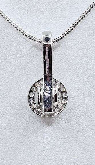 14 K White Gold Plate Dazzling 2 Ct VVs1 White Ice Blue Fire Moissanite Necklace Pendant w/chain