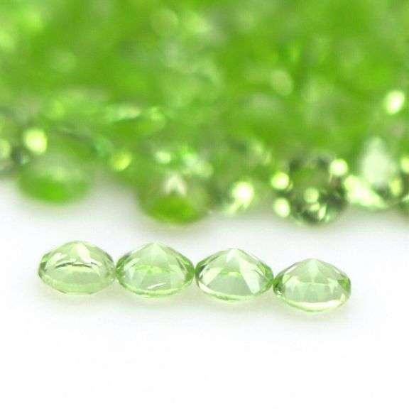 235 gemstones! 11.92ct untreated apple green Peridot set