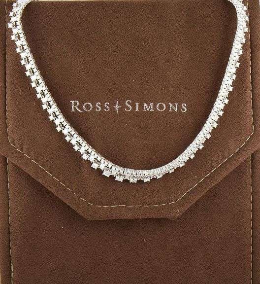 14.20ctw Baguette and Round Diamond Station Link Necklace in 18K