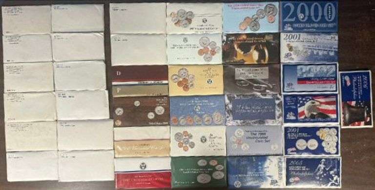 Huge Collection of 37 Different US Mint Sets 1968 to 2006