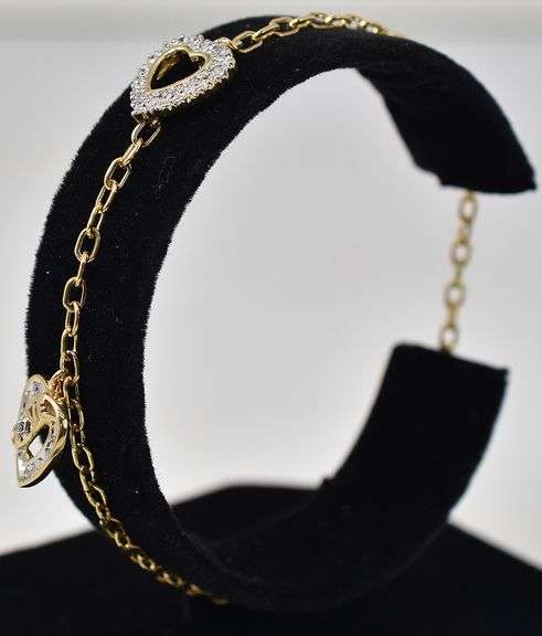 Brilliant Diamond Charm Bracelet in 10K Yellow Gold
