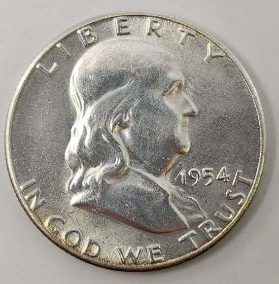 1954 S Franklin Half Dollar, UNC