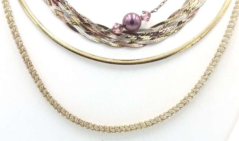 Group lot of Vintage 925 sterling silver necklaces