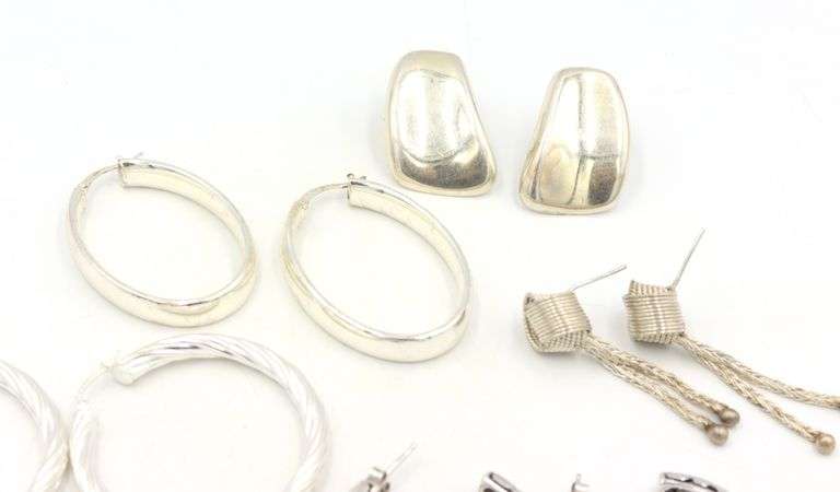 Group lot of Vintage 925 sterling silver earrings