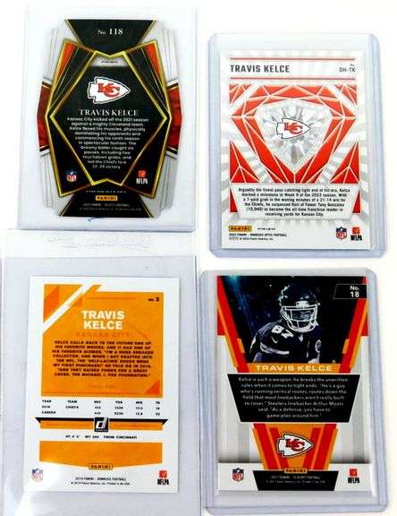 4 Travis Kelce Football Cards