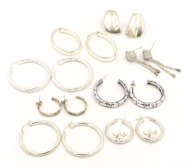Group lot of Vintage 925 sterling silver earrings