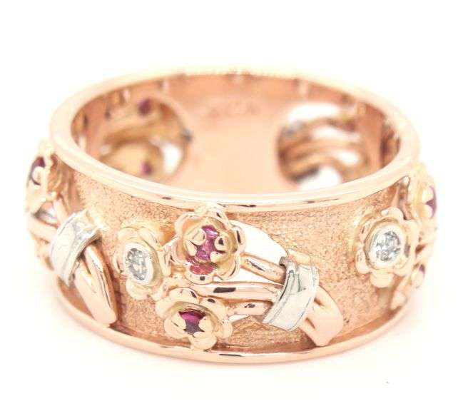 Vintage Rose gold Bouquet band