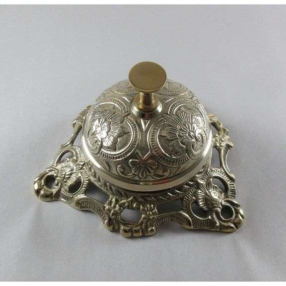 Vintage Solid Brass Hotel Counter Bell