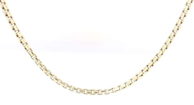 14kt Yellow gold box chain necklace