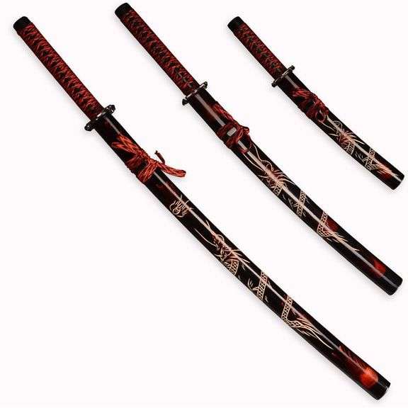 Handmade Japanese Katana 3-Piece Samurai Sword