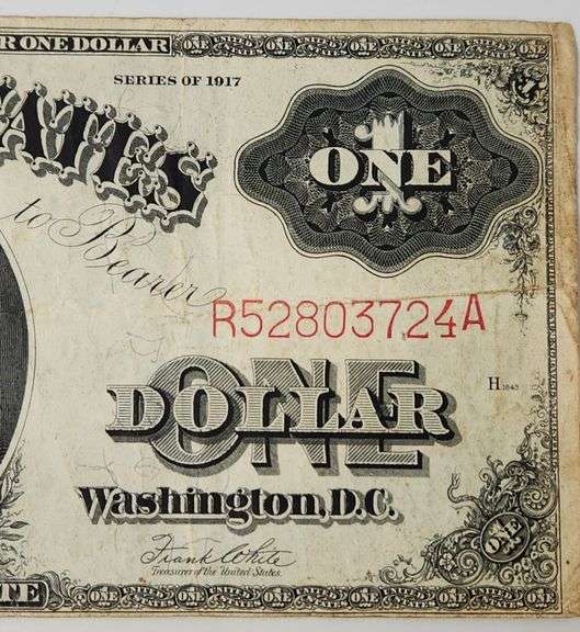 1917 $1 United States Large Red Seal Legal Tender Note