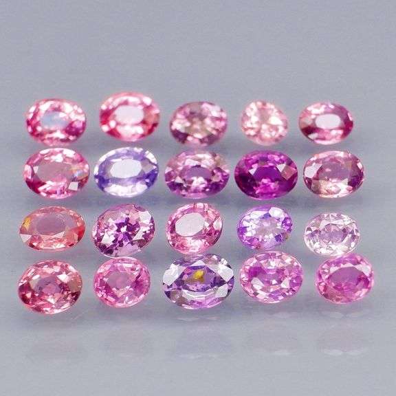 Heavy! 3.45ct pink and violet Sapphire set -Untreated!