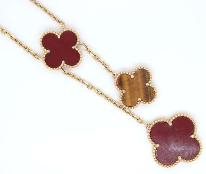 18kt Yellow gold 6 Motif magic Alhambra necklace