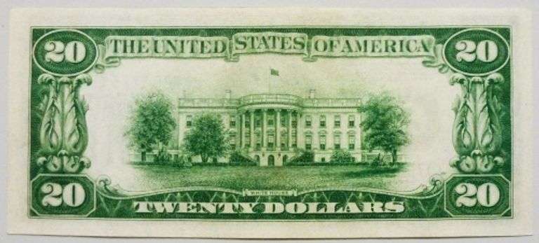 Superb Crisp 1934 $20 Federal Reserve Note Kansas City!