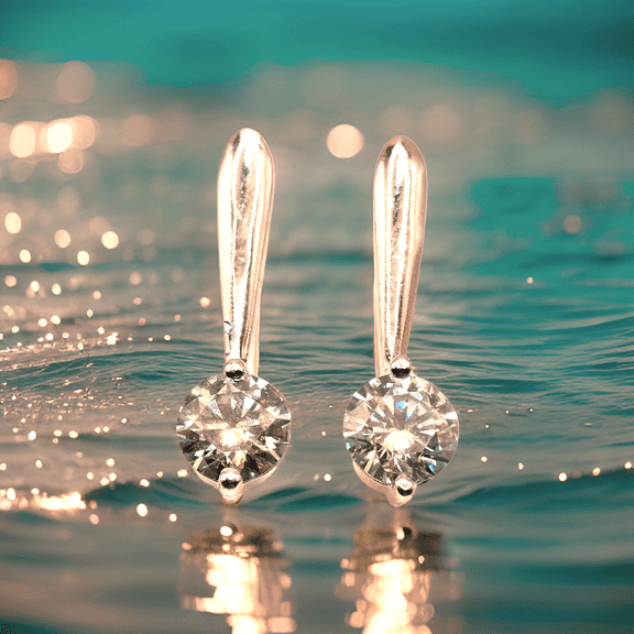 Sparkling 2 Ct White E-F Simulated Diamond Earrings Earrings