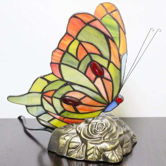 Stained Glass Butterfly Lamp