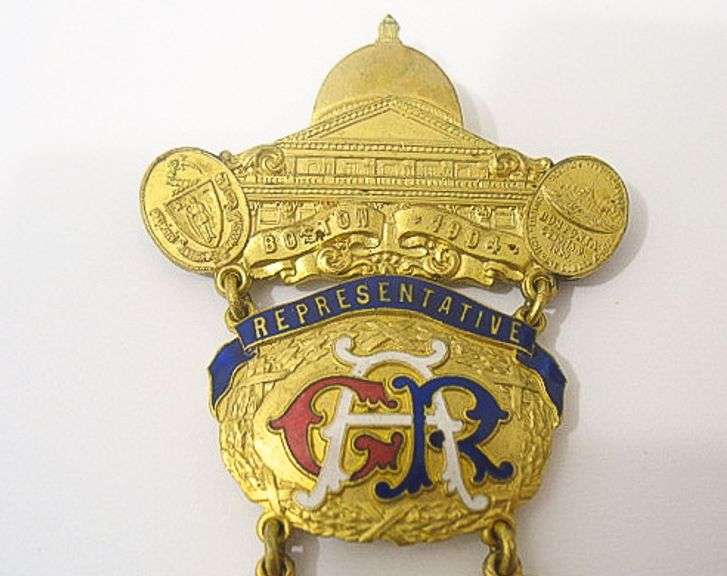 RARE 1904 BOSTON GRAND ARMY OF THE REPUBLIC CIVIL WAR ENCAMPMENT MEDAL