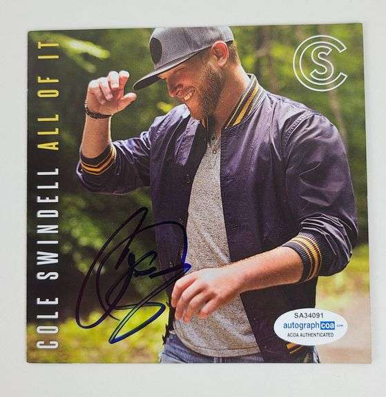 Cole Swindell Autographed All Of It Signed CD Cvr LP Album ACOA