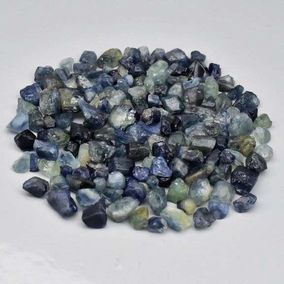 Collectors 164pc. 57.98ct unheated uncut Sapphire set