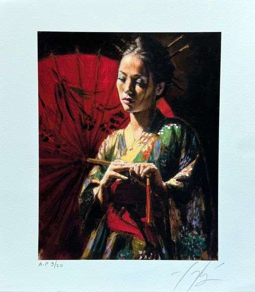 Collectible Hand-Signed Artist Proof Fabian Perez on Paper