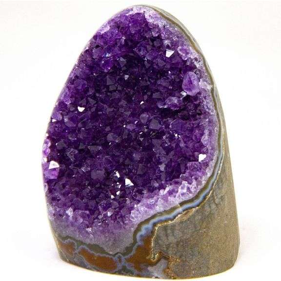 Deep Purple Amethyst Cluster Geode