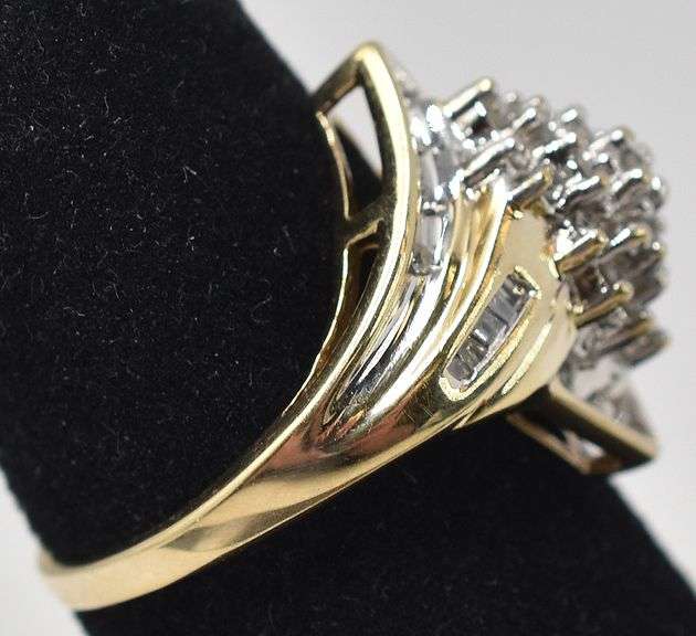 Amazing Diamond Cluster Ring in 10K Yellow Gold
