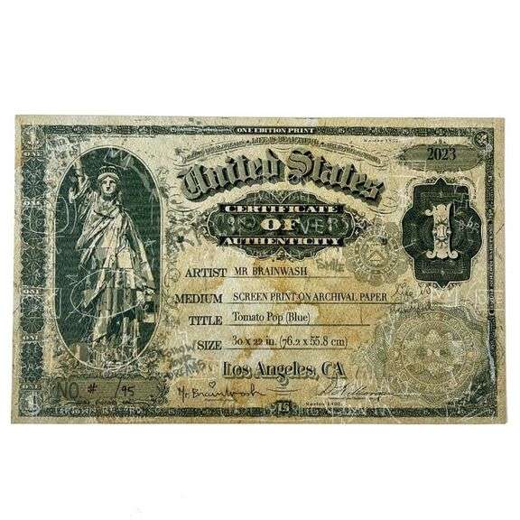 Tomato Pop (Blue) by Mr Brainwash,