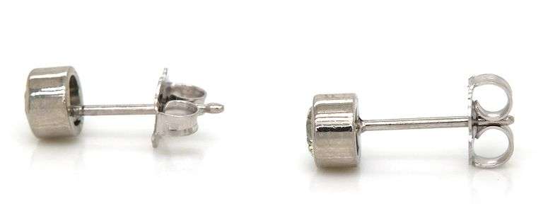 0.50ctw Diamond Bezel Set Stud Earrings in Platinum