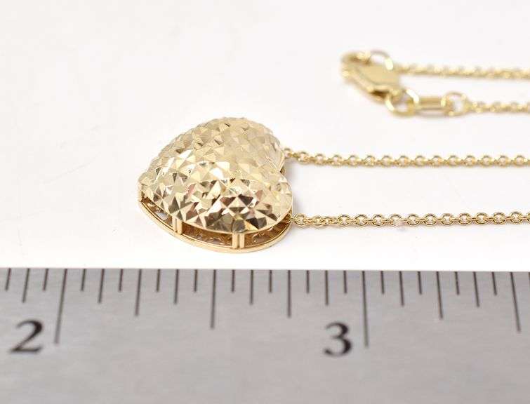 Loving 14K Yellow Gold Heart Pendant Necklace