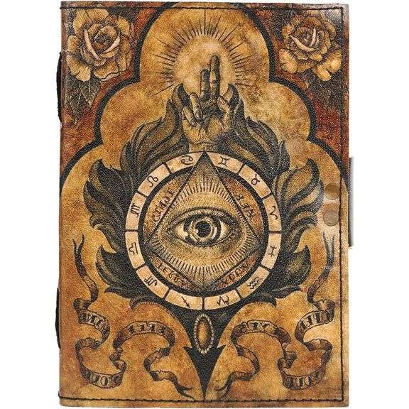 Leather-Bound Spell Book Journal
