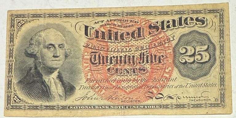 Fourth Series 25 Cent Fractional Currency Note
