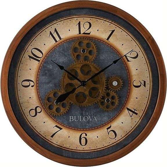 Bulova Rotating Gears Clock