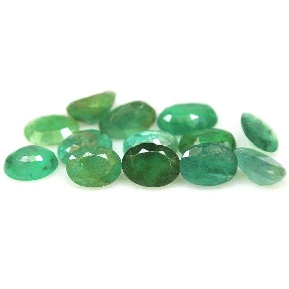 Heavy 10.71ct 13 piece Zambian Emerald set