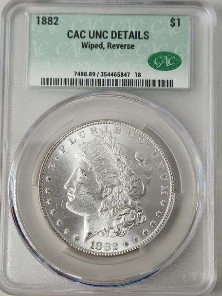 1882 Morgan Silver Dollar, CAC UNC Details