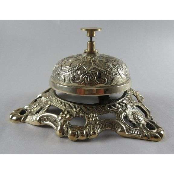Vintage Solid Brass Hotel Counter Bell