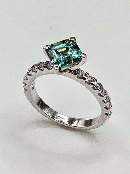 2.48 Ct VVs1 Rare Russian Color Change Lab Created Alexandrite Asscher Cut Ring