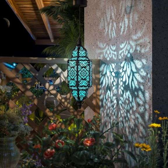 Moroccan  Hanging Solar Lantern