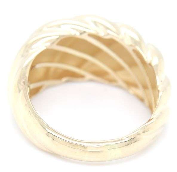 14kt Yellow gold Twisted dome ring