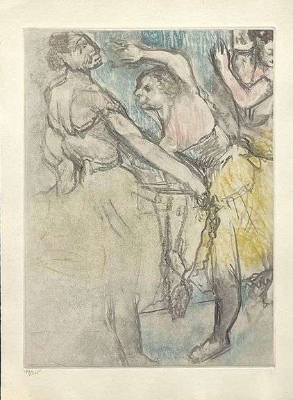 Extremely Collectible and Rare Degas Lithograph from Danse Dessin Suite Circa 1936 Edgar Degas` Unti