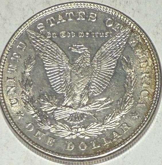 1878 8 Tail Feathers Unc Frosty White Morgan