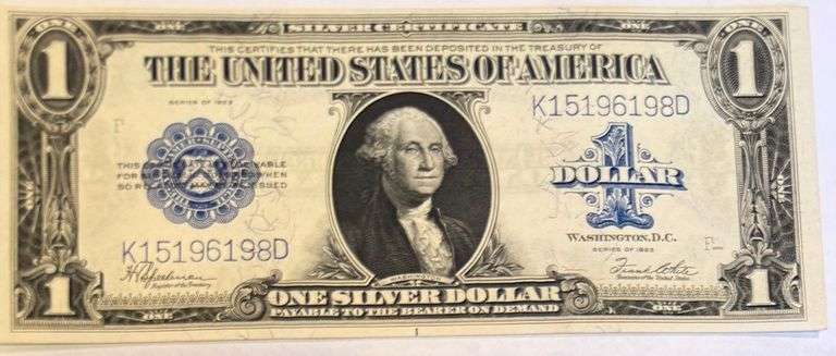 Last Series Unc Large Size $1 Silver Certificate.