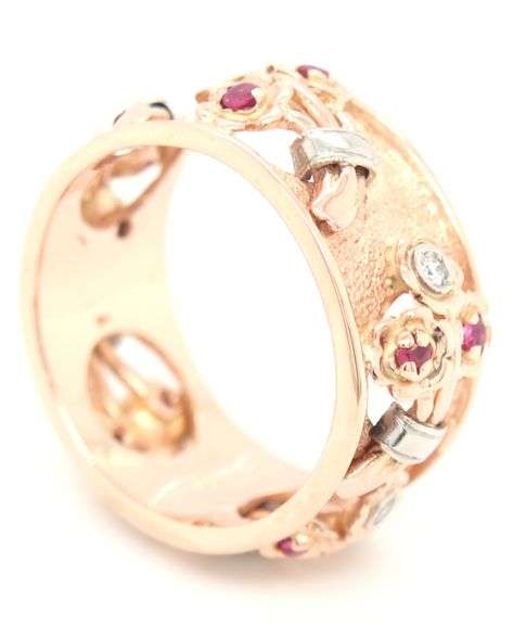 Vintage Rose gold Bouquet band