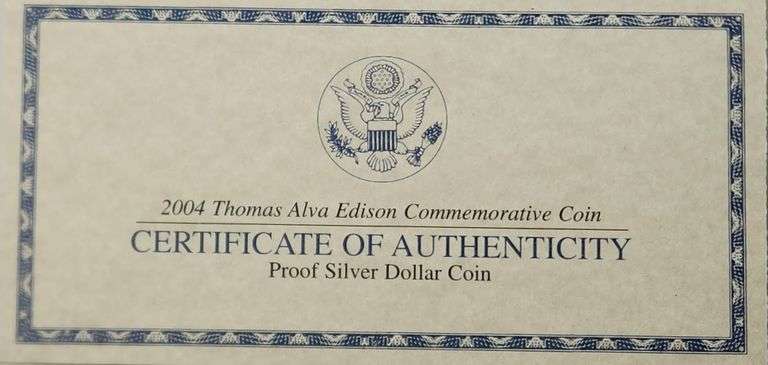 2004-P $1 Thomas Alva Edison PR DCAM