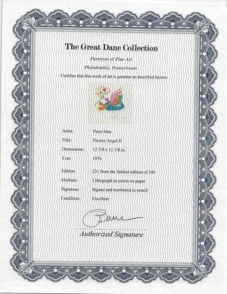 Rare Peter Max Lithograph Signed from the 1970's