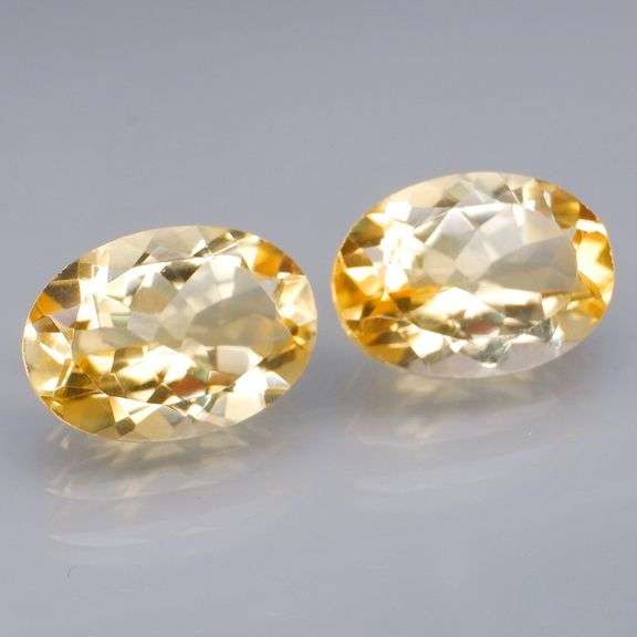 Top golden orange! 11.15ct pair of matched Citrine!