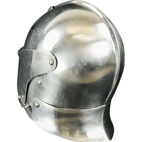 Full Metal Medieval North Italian Bellows Helmet