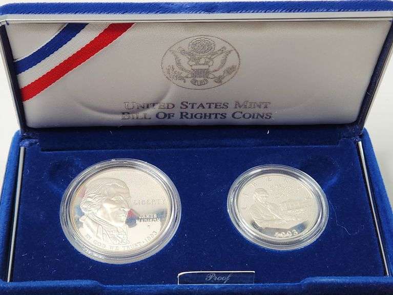 1993 Set Madison Bill of Rights, 2 Coins PR