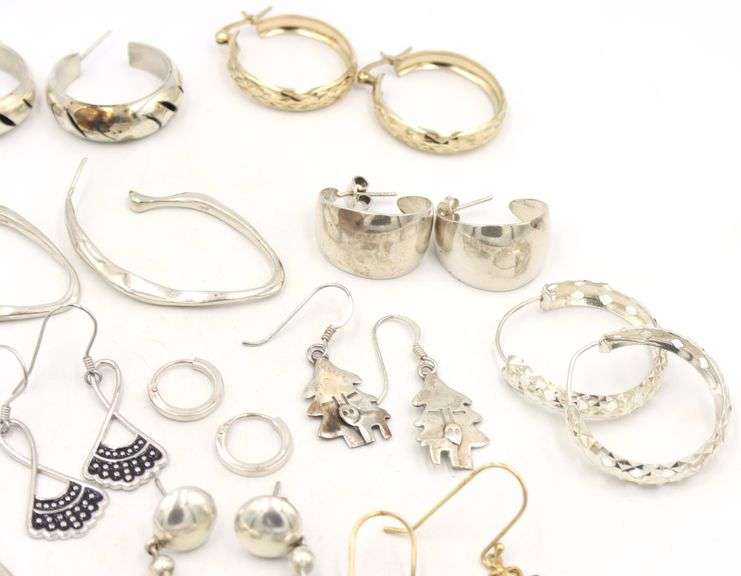 Group lot of Vintage 925 sterling silver earrings