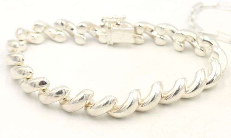 Group lot of 6 Vintage 925 sterling silver bracelets